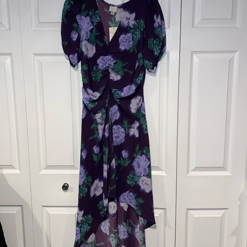 A new day purple floral dress nwt size medium